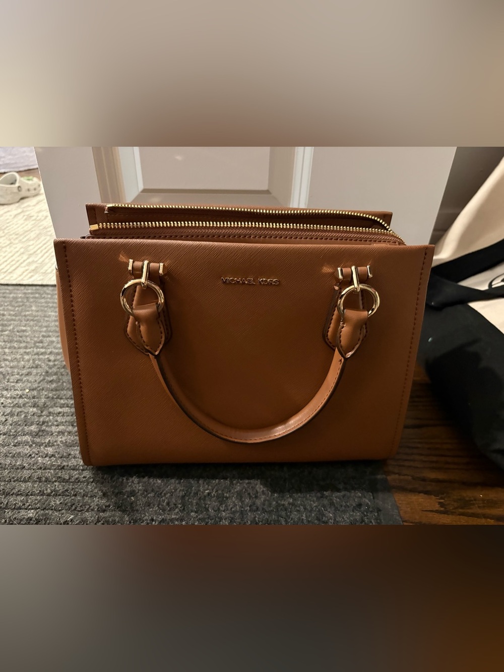 Michael Kors Marilyn Medium Saffiano Leather Satchel